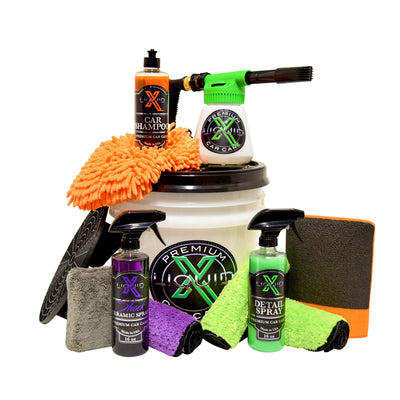 Chemical Guys HOL148 10-Piece Arsenal Builder Car Wash Kit with Foam Gun,  Bucket, (4) Towels, Wash Mitt and (3) 16 oz. Car Cleaning Chemicals (Works